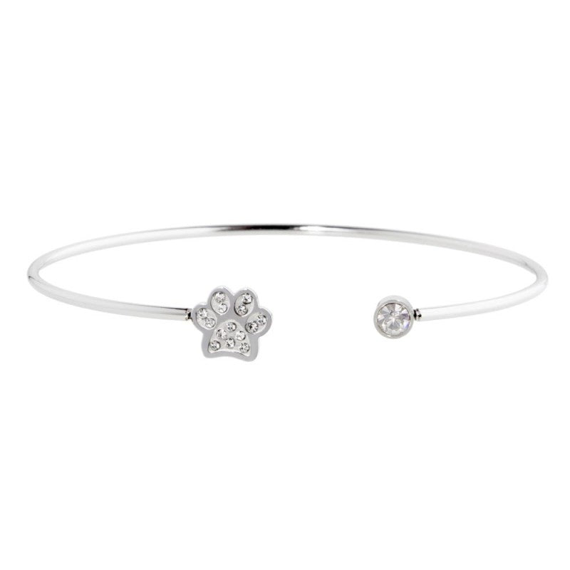 Bracciale zampina donna Marlù in acciaio e cristalli 18BR077