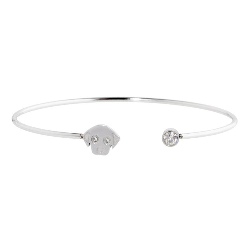 Bracciale cane donna Marlù Time to in acciaio e cristalli 18BR079
