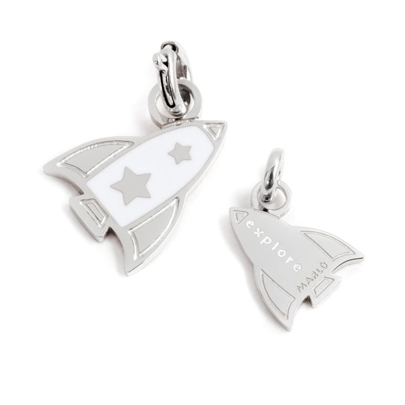 Charm razzo spaziale donna Marlù in acciaio smaltato 18CH056