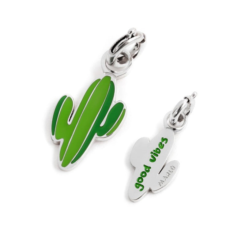 Charm cactus unisex Marlù in acciaio smaltato 18CH061