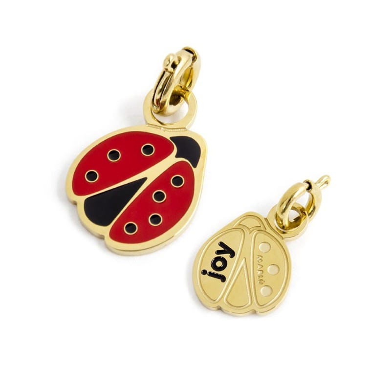 Charm coccinella donna Marlù in acciaio dorato 18CH069G
