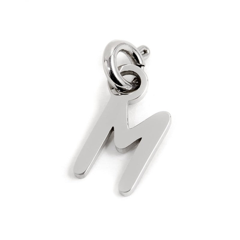 Charm donna Marlù lettera M in acciaio 18CH085-M