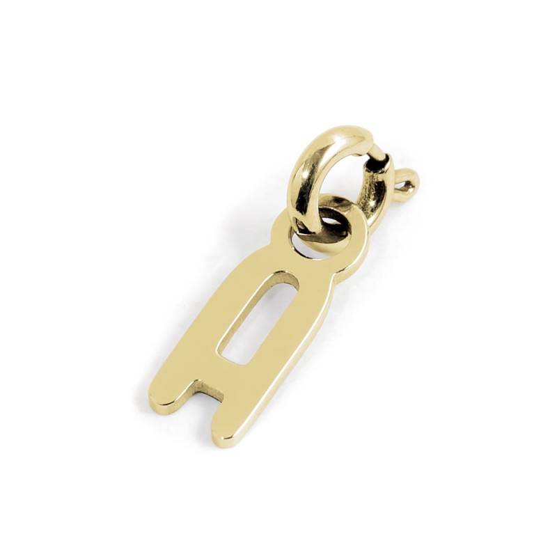 Charm donna Marlù lettera A in acciaio dorato 18CH085G-A