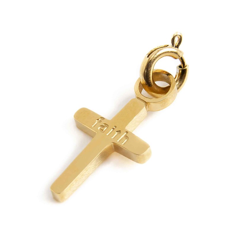 Charm a croce donna Marlù Time to in acciaio dorato 18CH090G