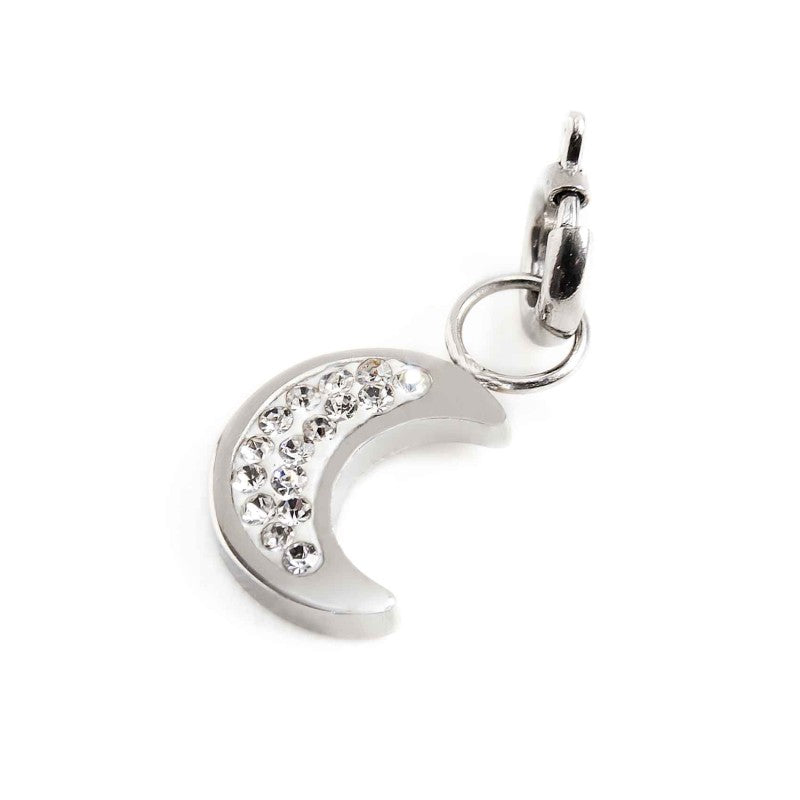 Charm mezza luna donna Marlù Time to in acciaio e cristalli 18CH093-W