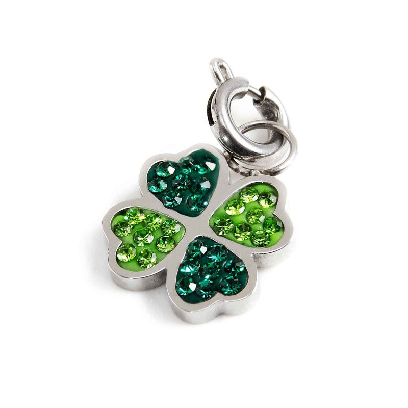 Charm quadrifoglio donna Marlù Time to in acciaio e cristalli 18CH094-V