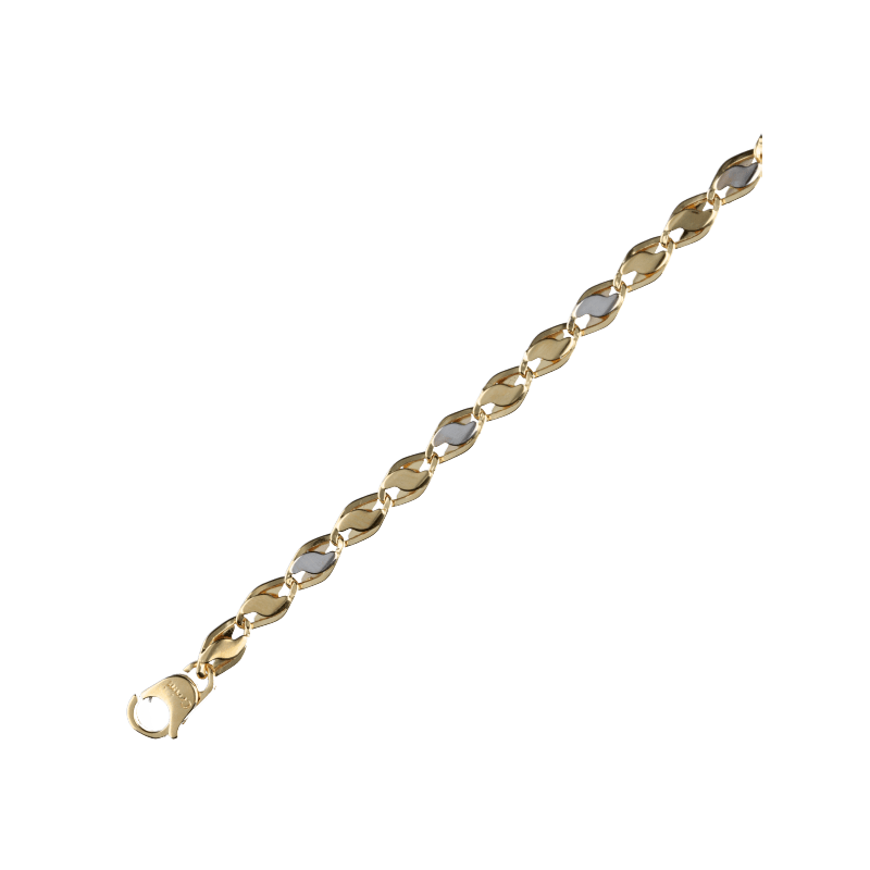 Collana a catena uomo Damiata Gioielli in oro giallo e bianco 194/5/102