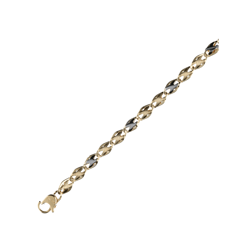 Collana a catena uomo Damiata Gioielli in oro bianco e giallo 196/6/102