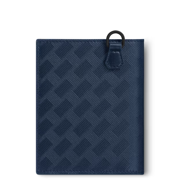 Portafoglio compatto uomo Montblanc 6 tasche in pelle blu extreme ref. 198067