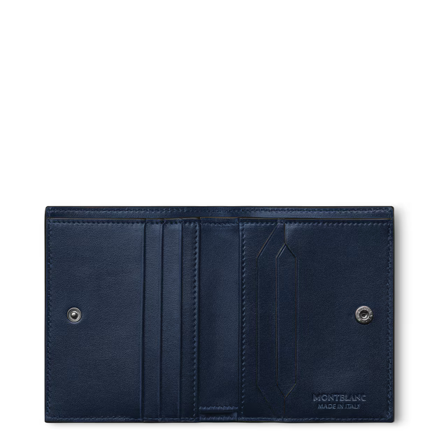 Portafoglio compatto uomo Montblanc 6 tasche in pelle blu extreme ref. 198067