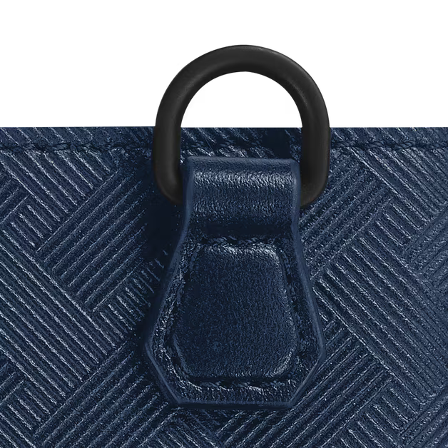 Portafoglio compatto uomo Montblanc 6 tasche in pelle blu extreme ref. 198067