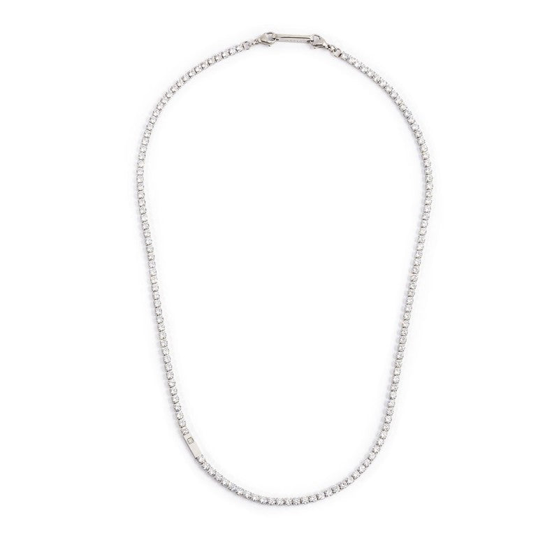 Collana tennis uomo Marlù in acciaio e cristalli 1CO0047-W