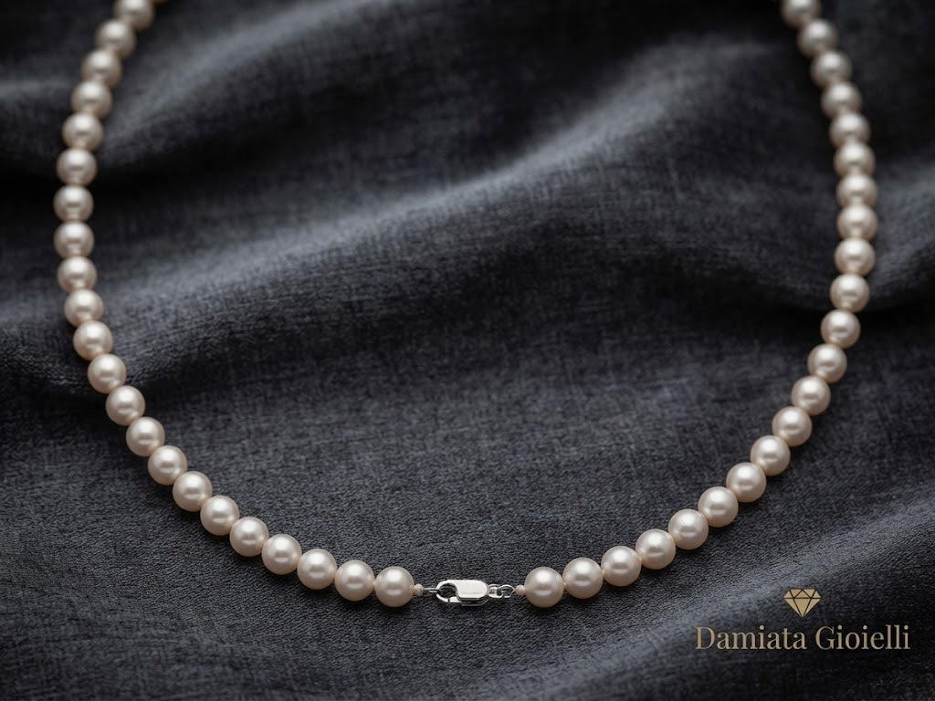 Collana filo di perle donna Miluna in oro bianco ref. 1MPU657_40NL895