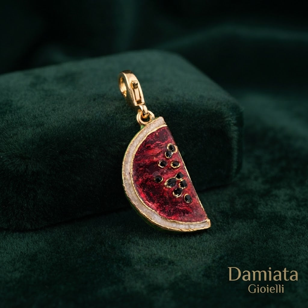 Charm donna Isola Bella Anguria in argento smaltato ref. 20000023