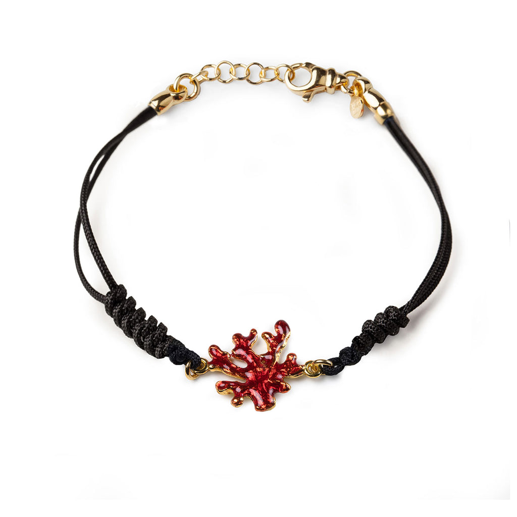 Bracciale donna Isola Bella Corallo in argento e cordino 20000028