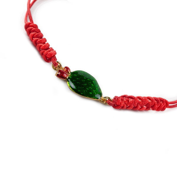 Bracciale donna Isola Bella Fico d'India in argento e cordino 20000035