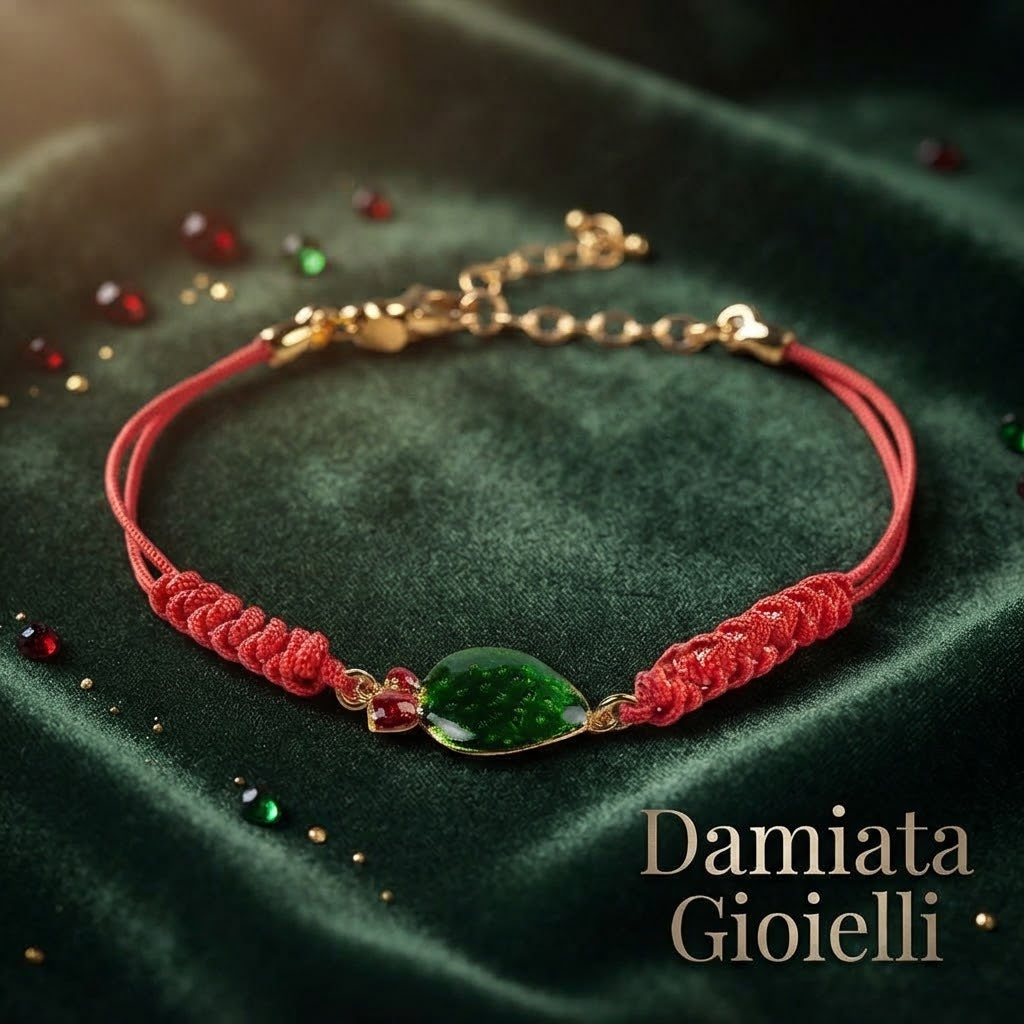 Bracciale donna Isola Bella Fico d'India in argento e cordino ref. 20000035