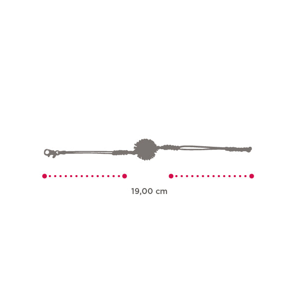 Bracciale donna Isola Bella Riccio Marino in argento e cordoncino 20000077