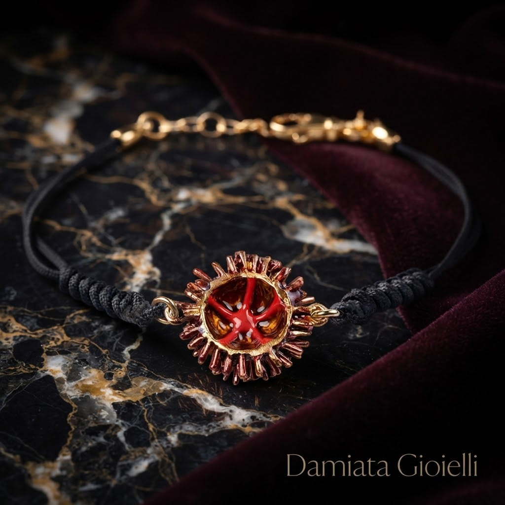 Bracciale donna Isola Bella Riccio Marino in argento e cordoncino ref. 20000077