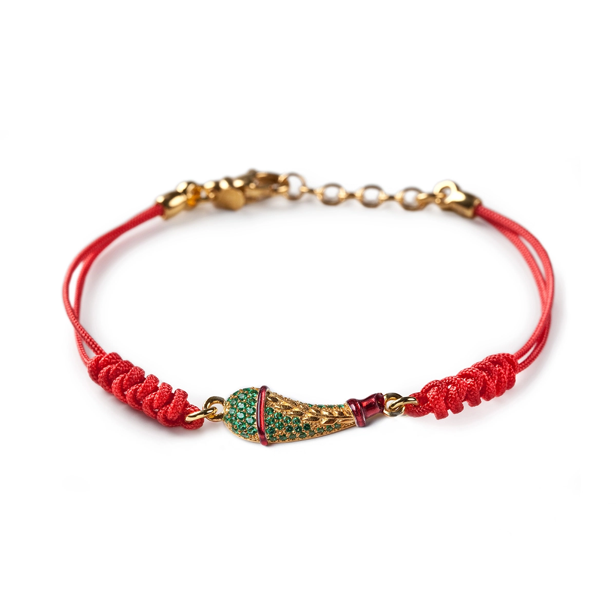 Bracciale donna Isola Bella Asso di Mazze in argento, cordoncino e  zirconi 20000125