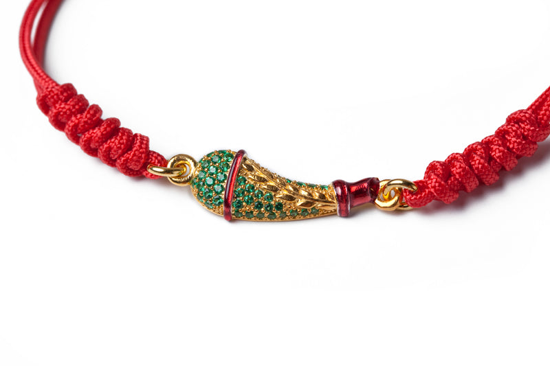 Bracciale donna Isola Bella Asso di Mazze in argento, cordoncino e  zirconi 20000125