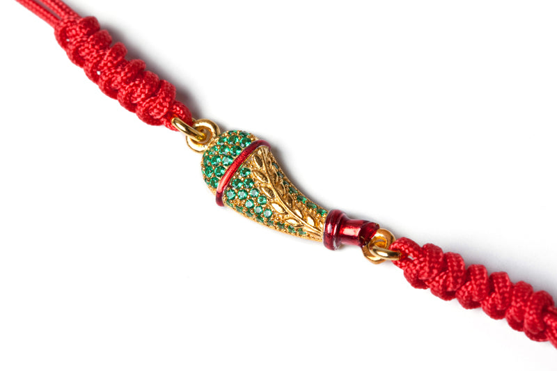 Bracciale donna Isola Bella Asso di Mazze in argento, cordoncino e  zirconi 20000125