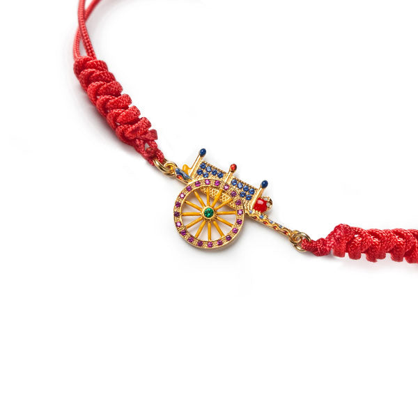 Bracciale donna Isola Bella Carretto Siciliano in argento, cordoncino e  zirconi 20000132