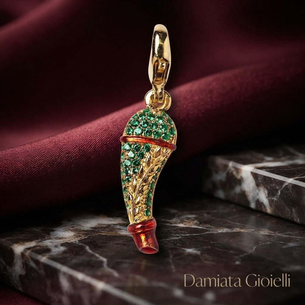 Charm donna Isola Bella Asso di Bastoni in argento e zirconi ref. 20000135