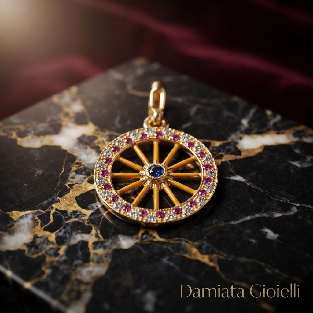 Charm donna Isola Bella Ruota in argento e zirconi ref. 20000138