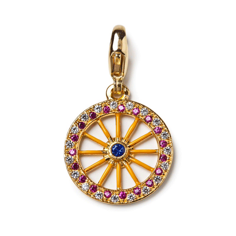 Charm donna Isola Bella Ruota in argento e zirconi 20000138