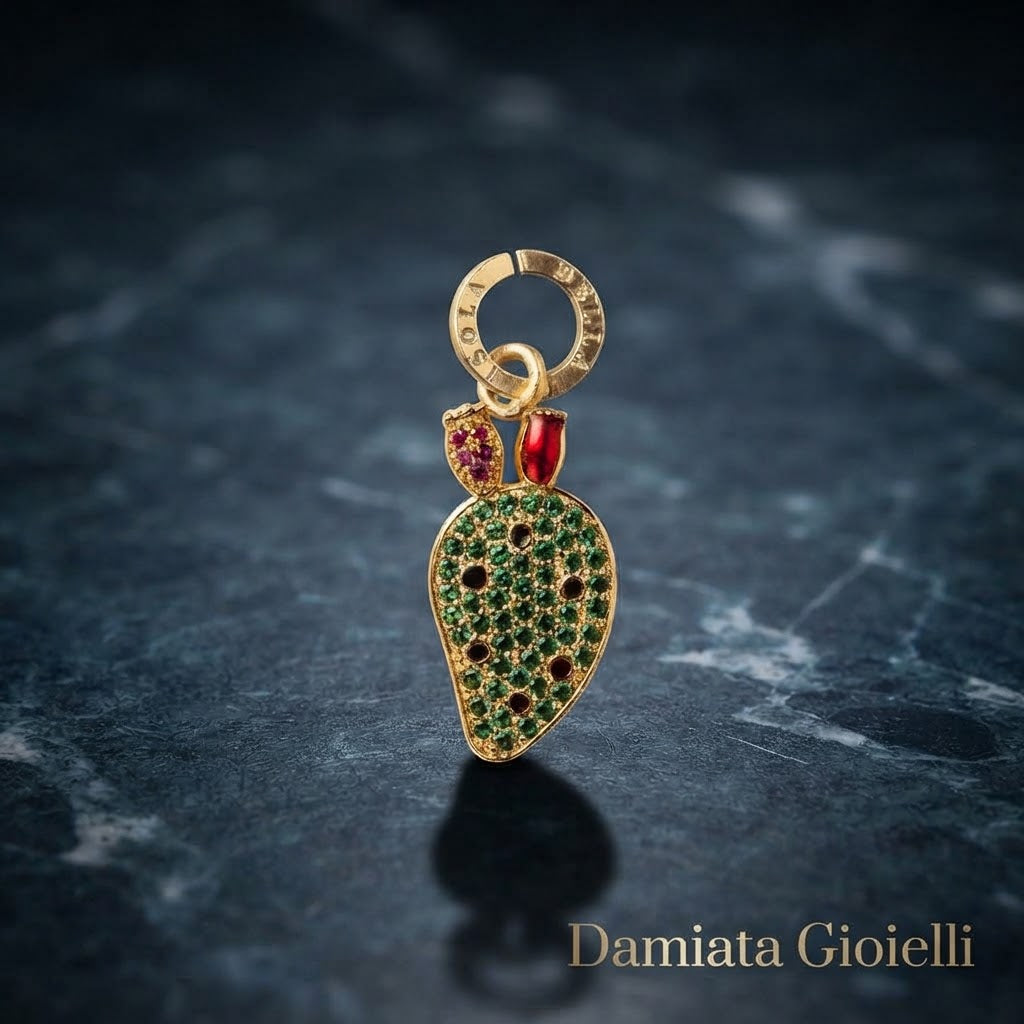 Charm donna Isola Bella Fico d'India in argento e zirconi ref. 20000140