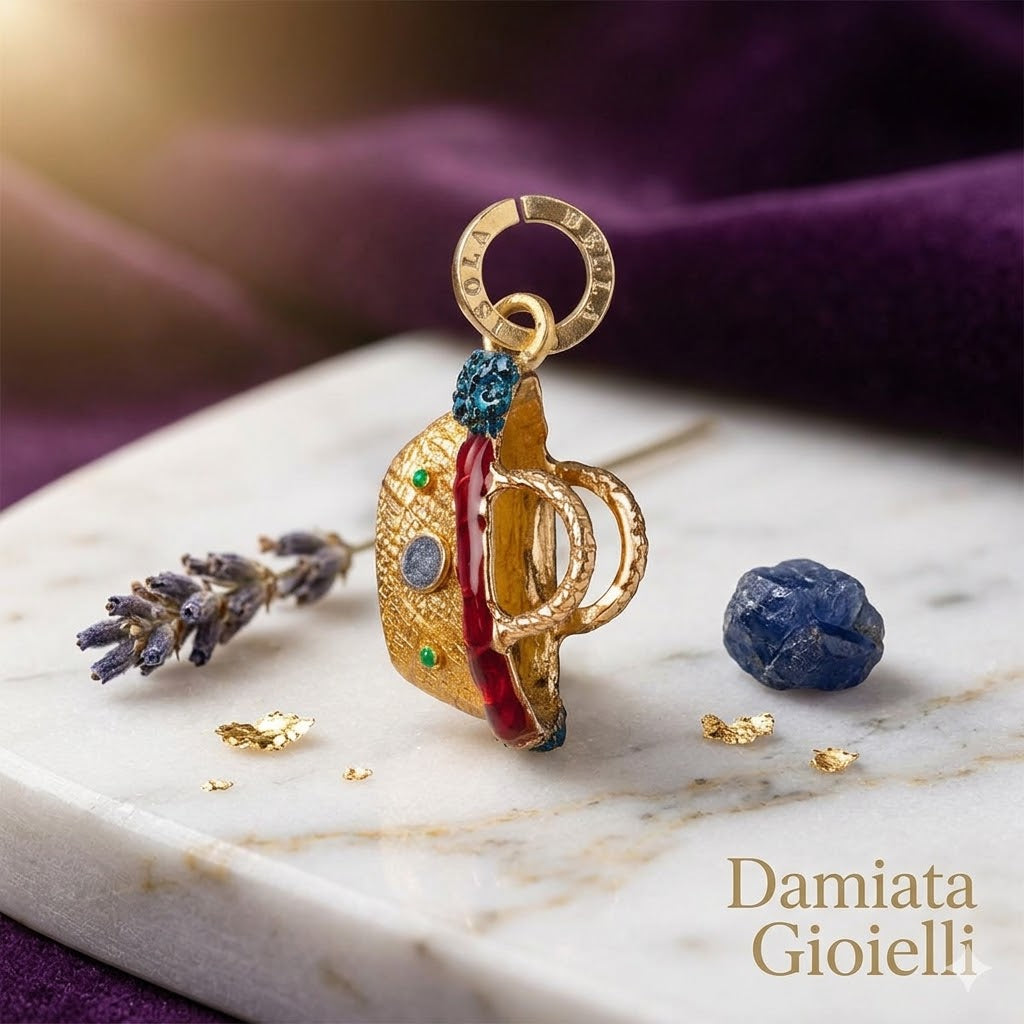 Charm donna Isola Bella Coffa in argento smaltato 20000191