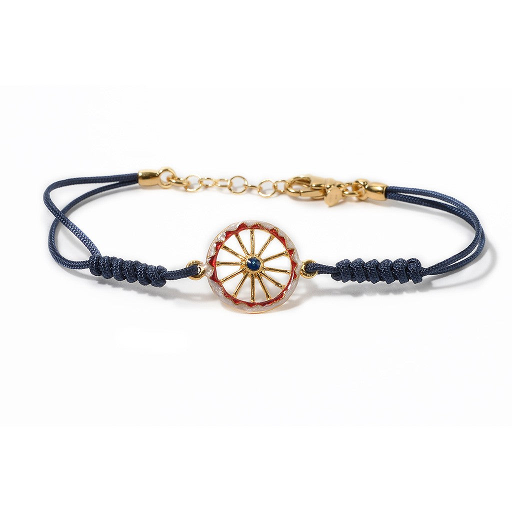 Bracciale donna Isola Bella Ruota in argento e cordoncino 20000250