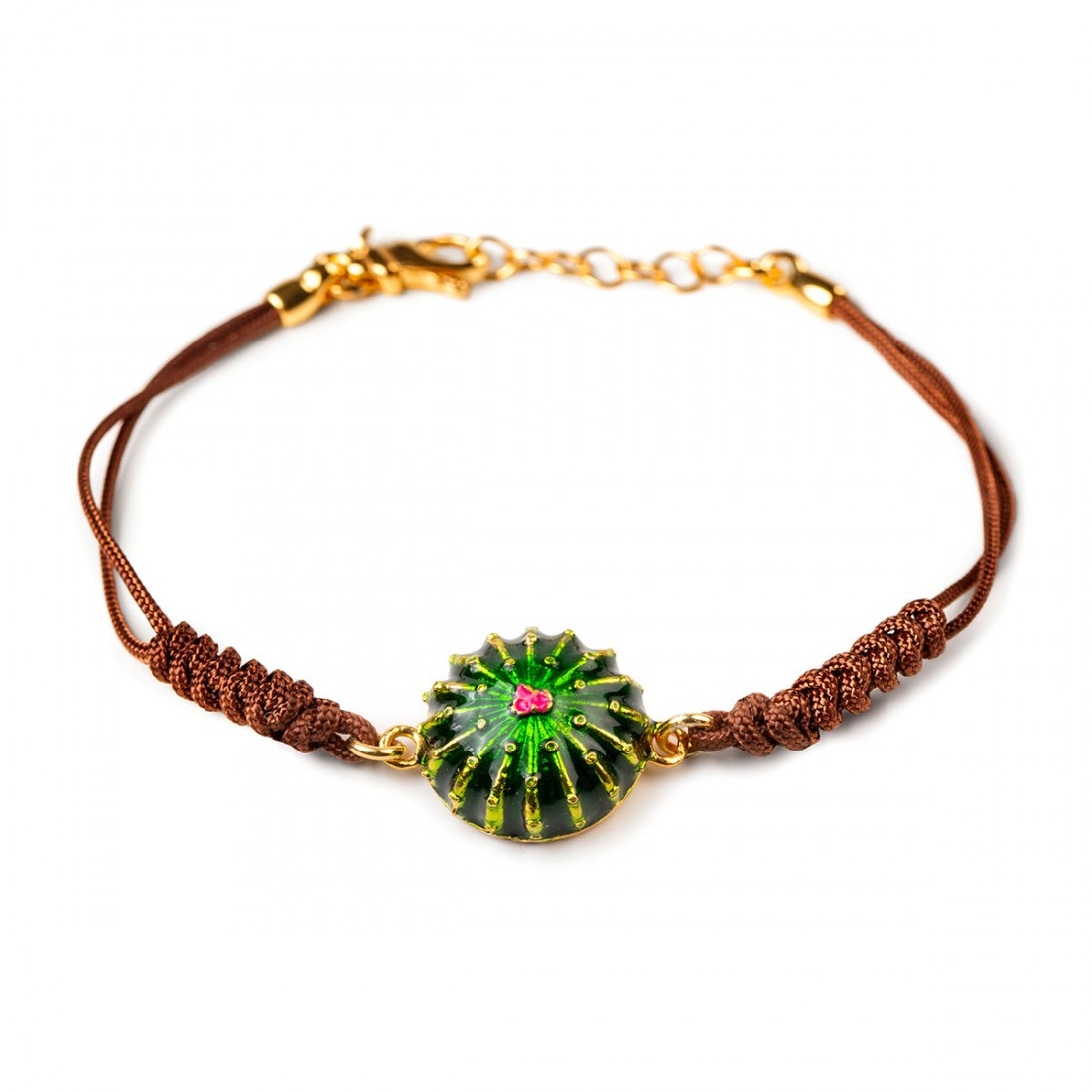 Bracciale donna Isola Bella Cactus in argento e cordino 20000566