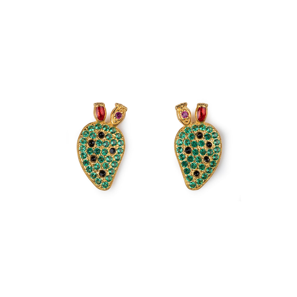 Orecchini donna Isola Bella Fico d'India in argento e zirconi 20000578