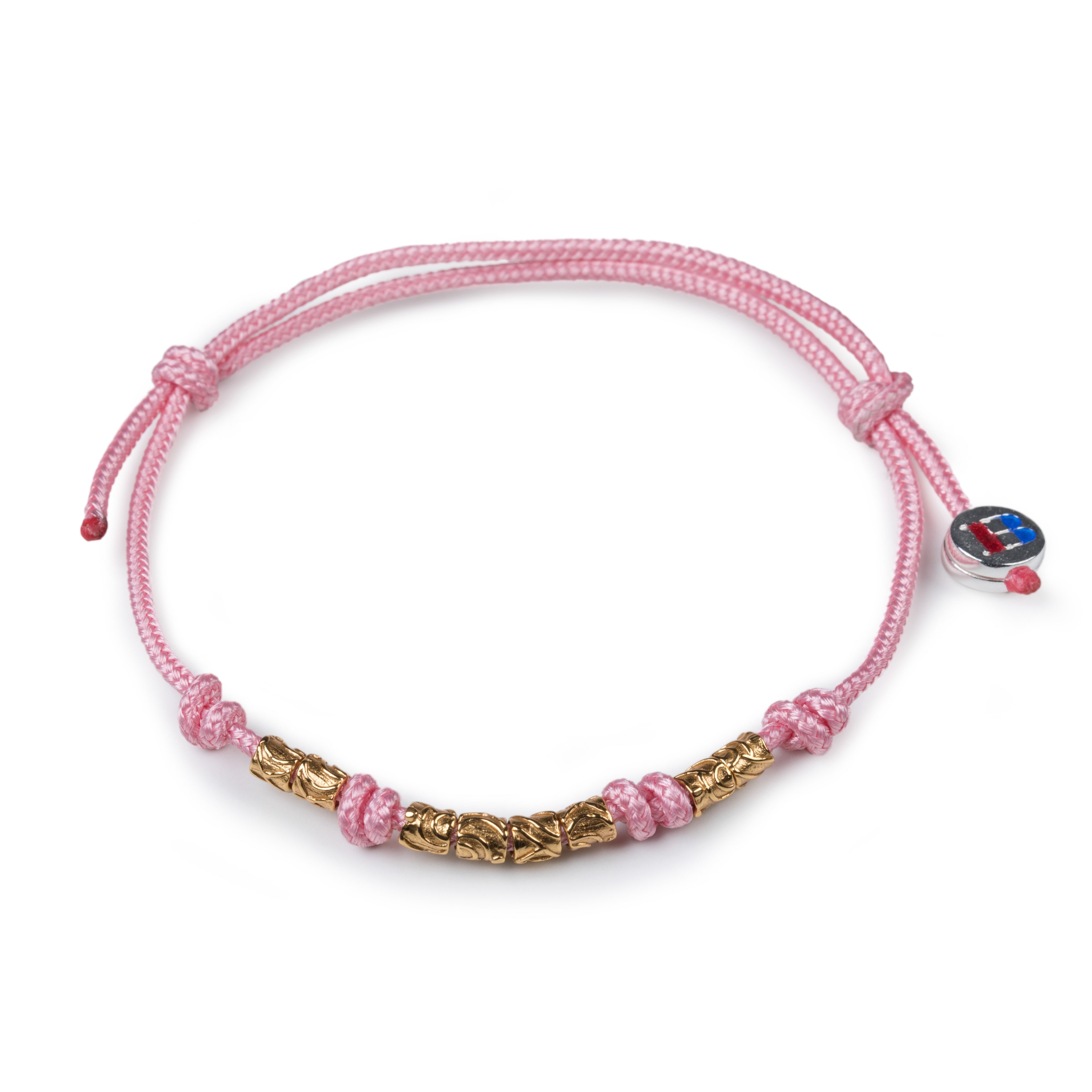 Bracciale donna Isola Bella in argento e cordino rosa 20000684
