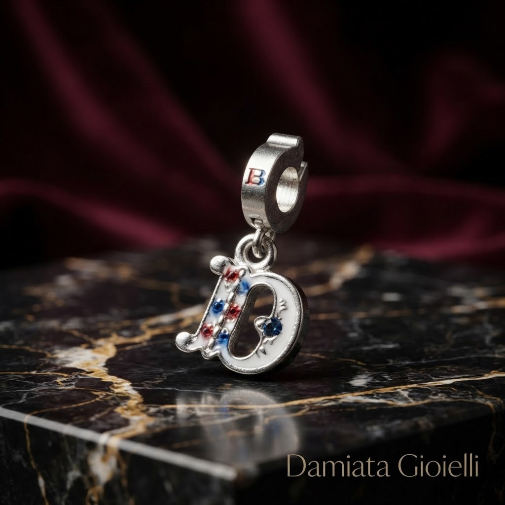 Charm donna Isola Bella Lettera D in argento ref. 20000739
