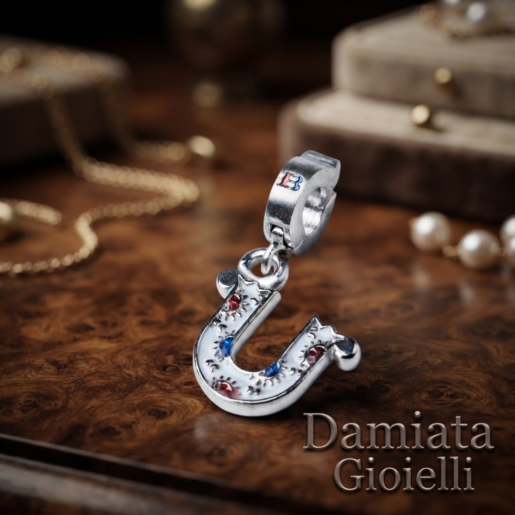 Charm donna Isola Bella Lettera U in argento ref. 20000755