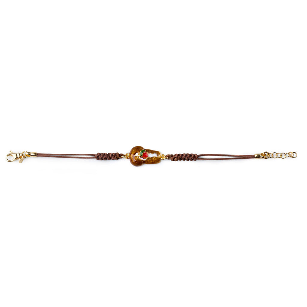 Bracciale unisex Isola Bella U Babà in argento e cordino 20000770