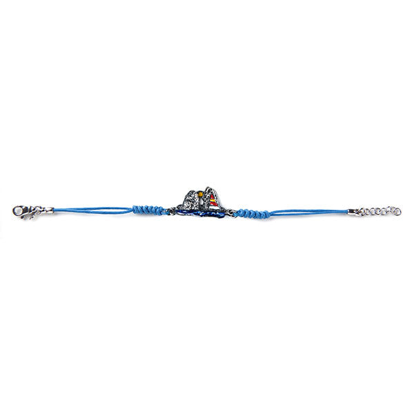 Bracciale donna Isola Bella Faraglioni di Capri in argento e cordino 20000801
