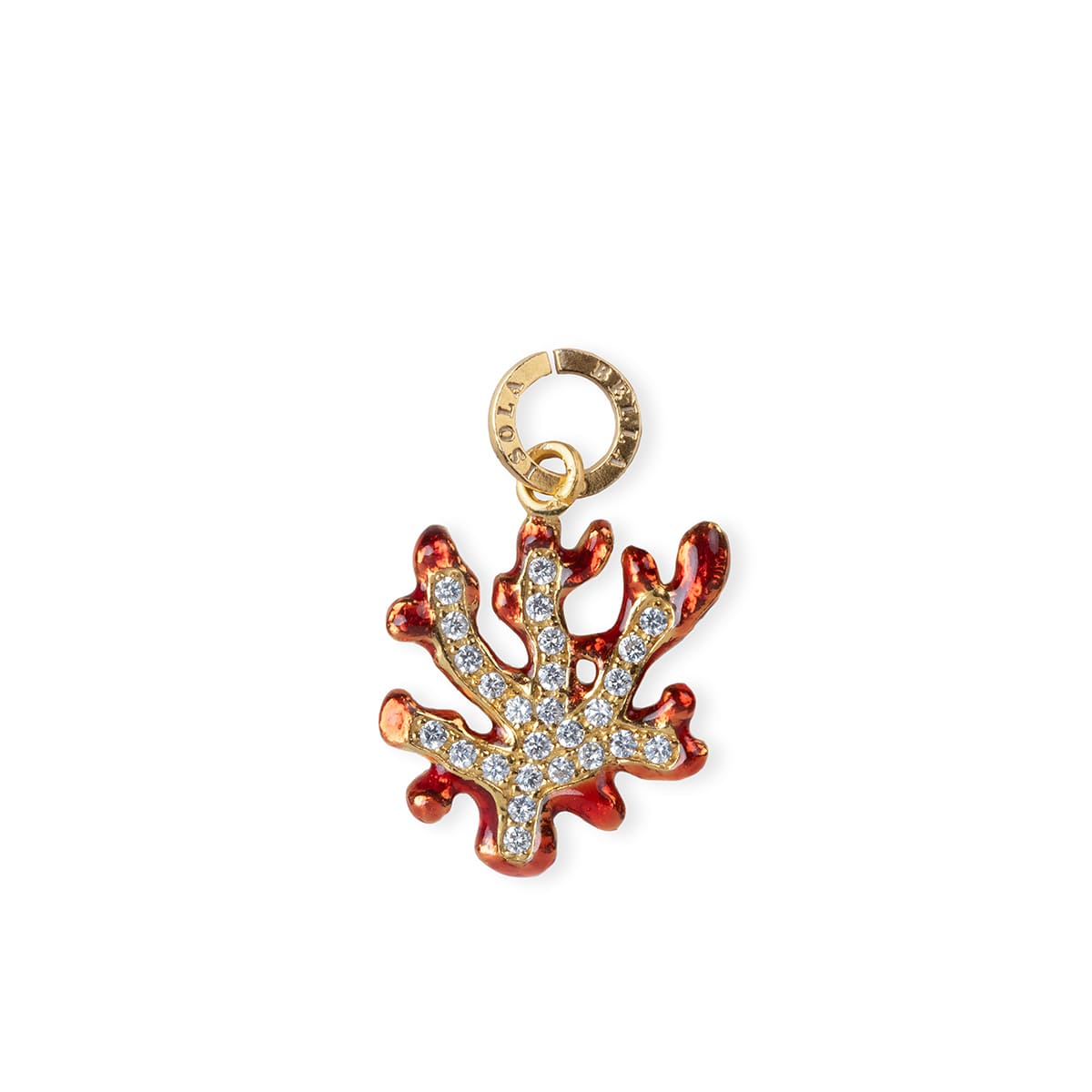 Charm donna Isola Bella Corallo in argento e zirconi 20000872