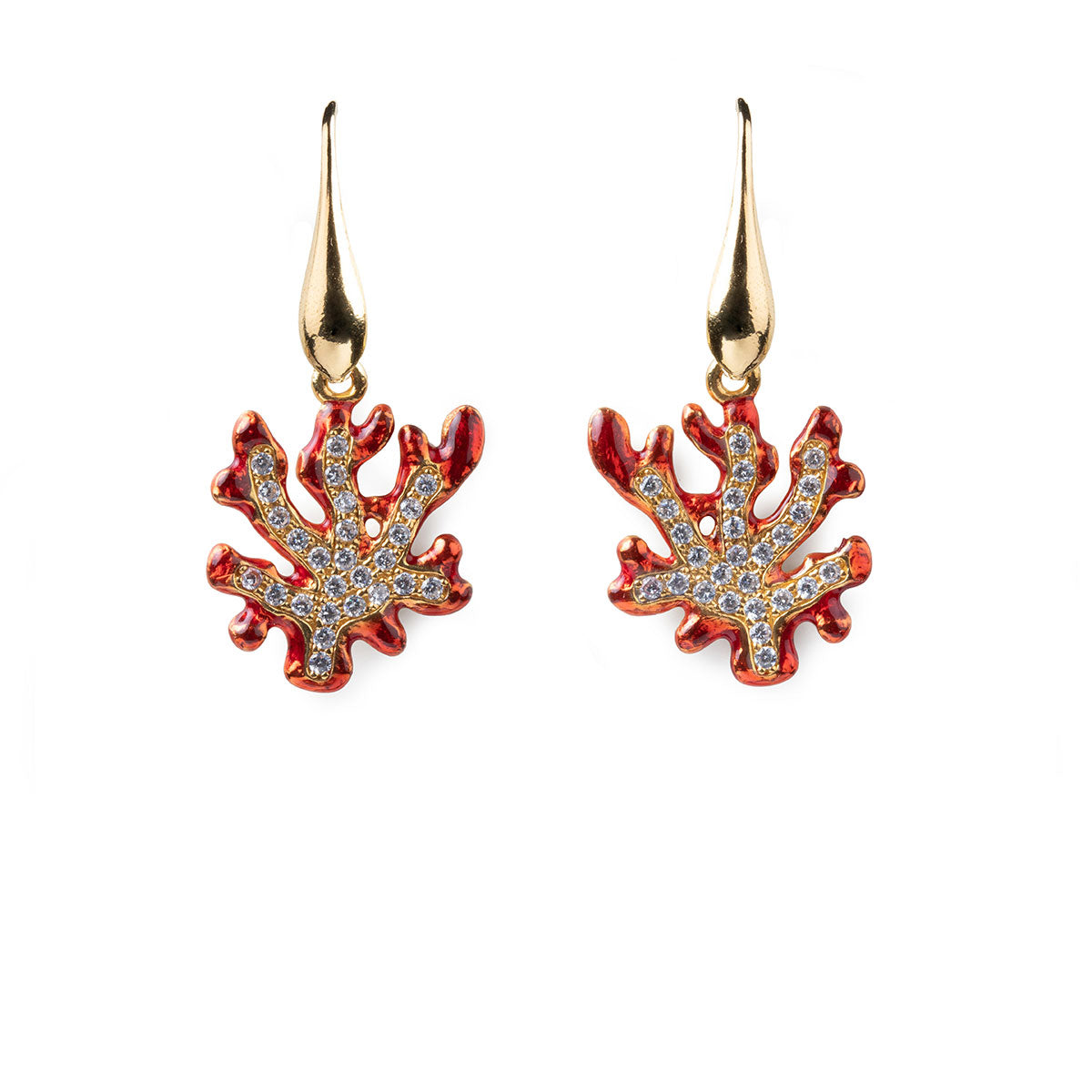 Orecchini donna Isola Bella Corallo in argento e zirconi 20000874