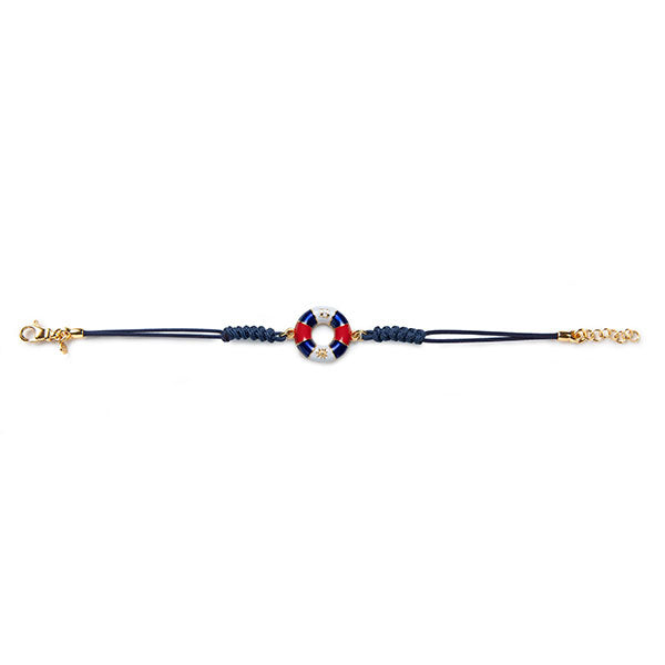 Bracciale uomo Isola Bella Salvagente in argento e cordino 20000893