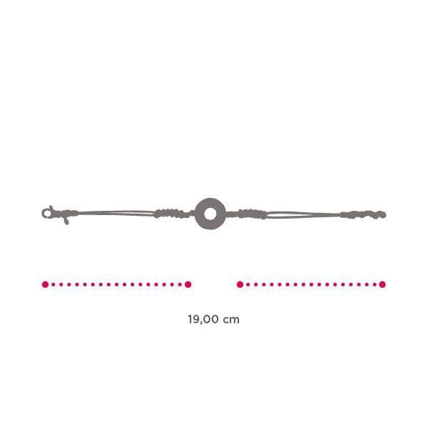 Bracciale uomo Isola Bella Salvagente in argento e cordino 20000893