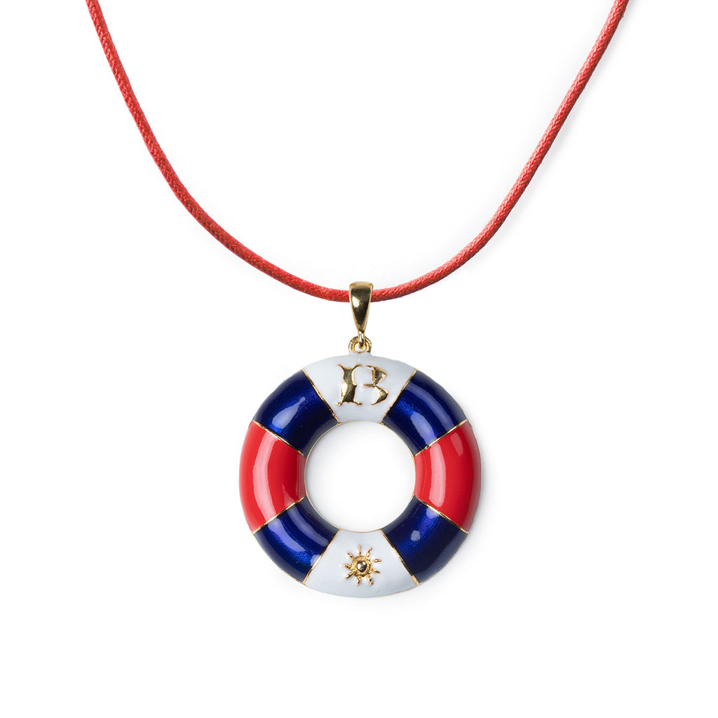 Collana unisex Isola Bella Salvagente in argento e cordino 20000895
