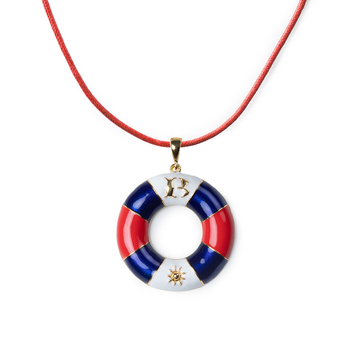Collana unisex Isola Bella Salvagente in argento e cordino 20000895