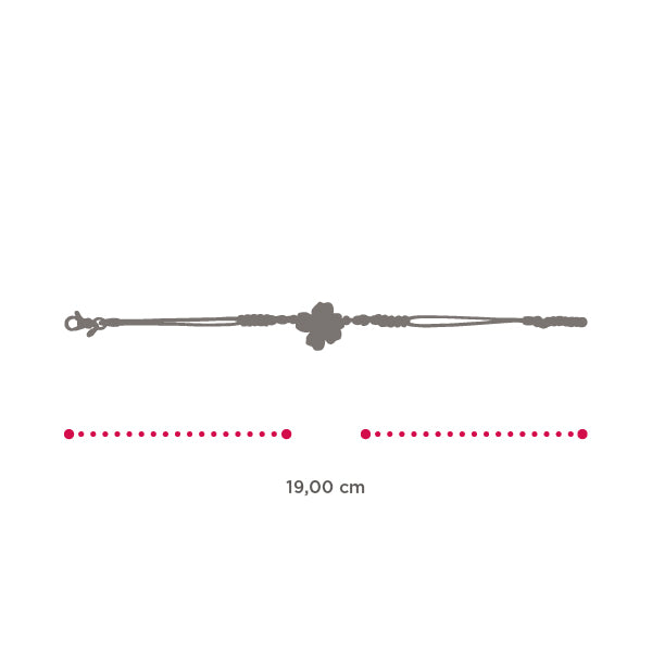 Bracciale donna Isola Bella Fiore di Pesco in argento cordoncino 20000898