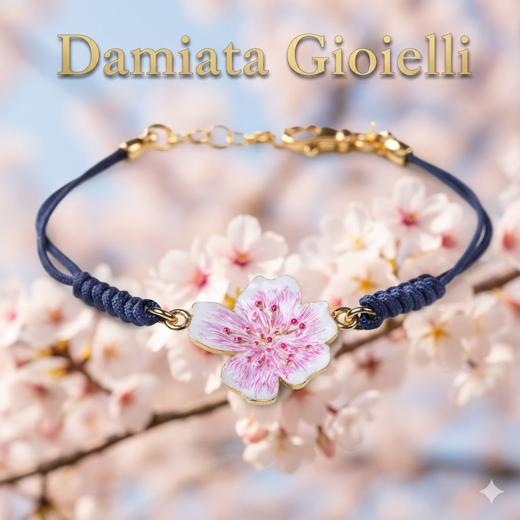 Bracciale donna Isola Bella Fiore di Pesco in argento cordoncino 20000898