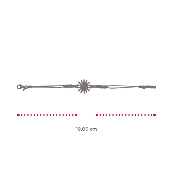 Bracciale donna Isola Bella in argento e cordino 20000911