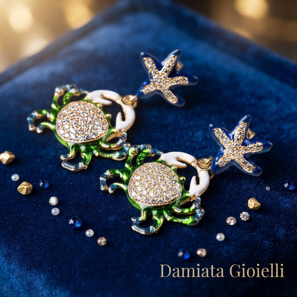 Orecchini donna Isola Bella Granchio in argento e zirconi ref. 20000935